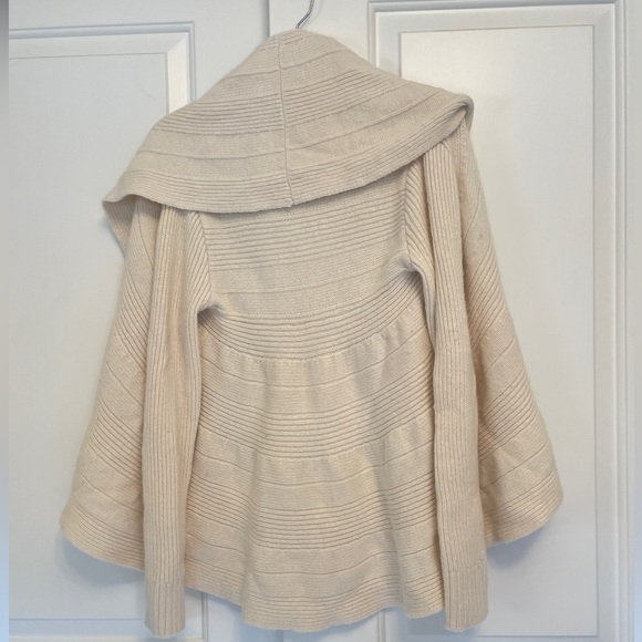 WHBM Sz XS Open Front Cardigan Asymmetric Longer Back Flown - Picture 4 of 7